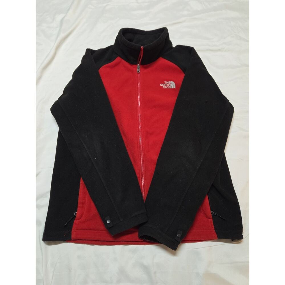 The North Face Men's Windbreaker Fleece Size Large Jacket Black And Red
